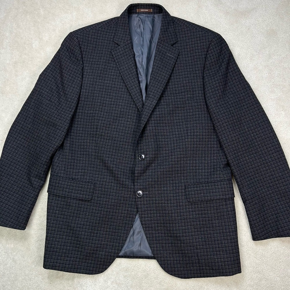 Peter Millar Men's Size 44R Check Wool 2-Button Blazer Sport Coat Jacket